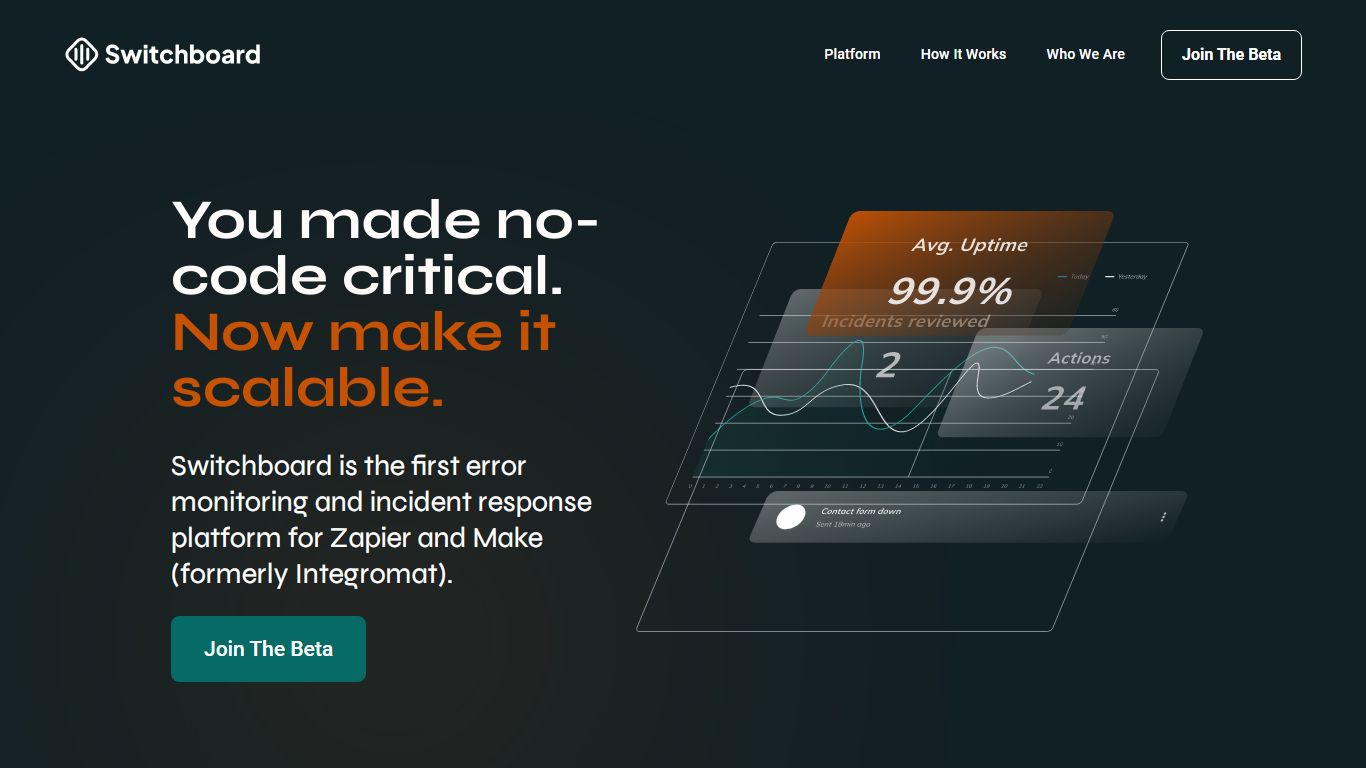 Switchboard - You've made no-code critical. Now let's make it scale.